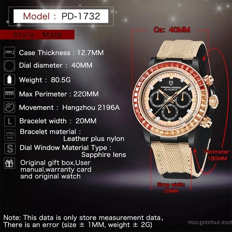 Pagani Design Automatic Mechanical Men's Watch PD-1732