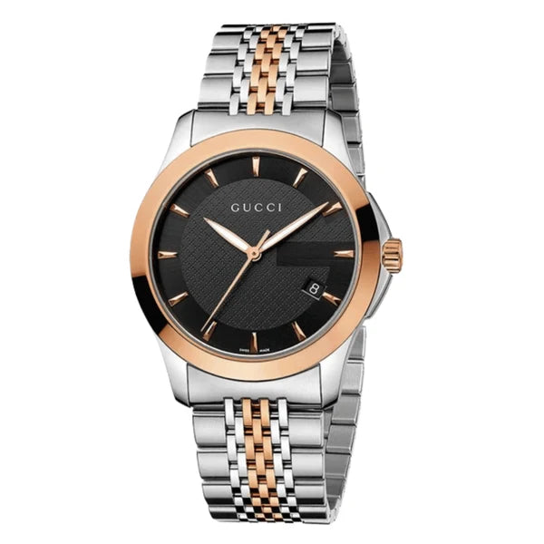 Gucci Men's Watch Quartz Stainless Steel black dail 38mm YA126410