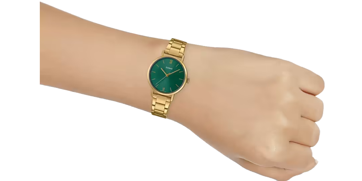 Casio LTP-VT02G-3A Standard Golden Ladies Chain Watch
