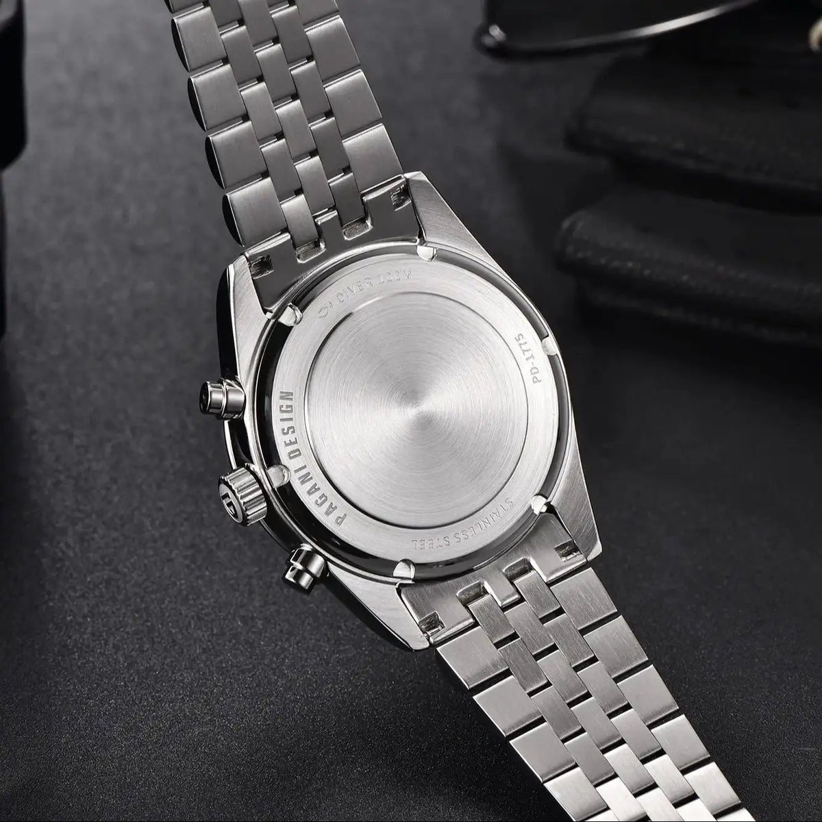 Pagani Design PD-1775 Silver / Blue Dial chronograph watch