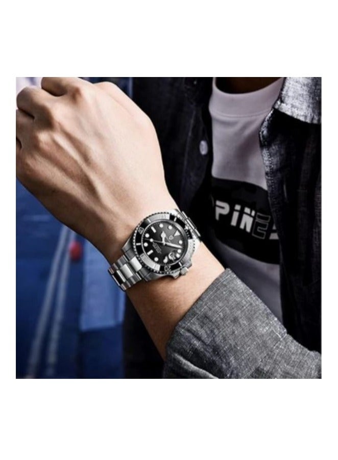 Pagani Design PD-1661 Silver / Black Bezel automatic dive watch