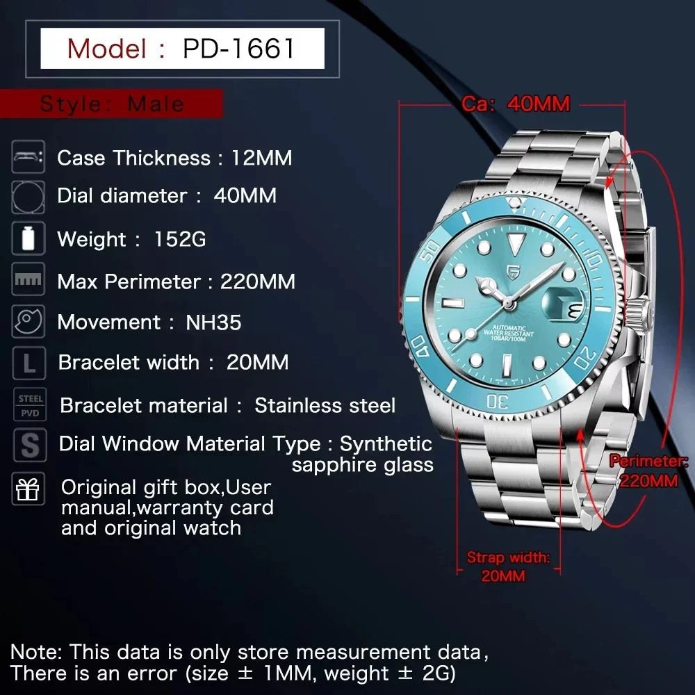 Pagani Design Men'S Automatic Watch PD-1661