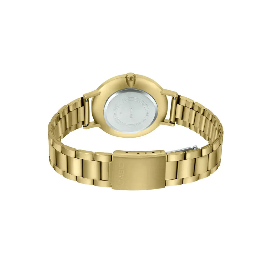 Casio LTP-VT01G-4BUDF Standard Golden Ladies Chain Watch