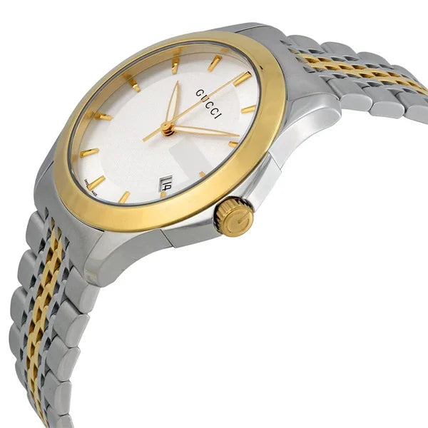 Gucci Men's Watch Quartz Stainless Steel White dail 38mm YA126409