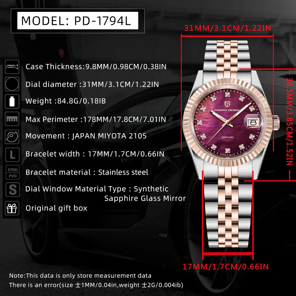 PAGANI DESIGN DIAMOND EDITION FOR WOMEN PD-1794